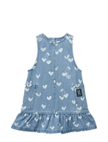 Liewood - Angelica Printed Denim Frill Dress - Kūdikių suknelė be rankovių - Mėlyna