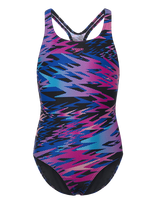 Speedo - Hyperboom Print Medalist Swimsuit - Maudymosi kostiumėlis - Marga / raštuota