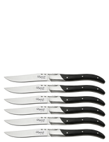 Laguiole By Hâws - Laguiole By Hâws Steak Knife Set 6 Pcs Black Wood - Kepsnio stalo įrankiai - Juoda
