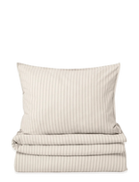 Garbo&Friends - Fitted Sheet Double, 180X200X30 Cm, Stripe Mauve - Patalynė - Kreminė spalva
