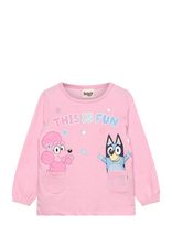 Bluey - Tshirt - Ilgarankoviai marškinėliai - Rožinė