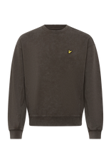 Lyle & Scott - Heavy Laundered Crew Neck Sweatshirt - Megztinis - Juoda