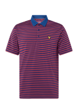 Lyle & Scott Sport - Golf Striped Polo - Sportiniai trumparankoviai polo marškinėliai - Burgundiška splava