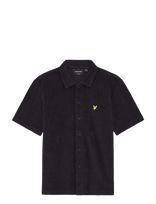 Lyle & Scott - Ss Towelling Shirt - Marškiniai trumpomis rankovėmis - Juoda