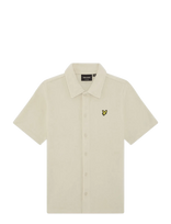 Lyle & Scott - Ss Towelling Shirt - Marškiniai trumpomis rankovėmis - Kreminė spalva