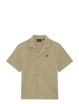 Lyle & Scott - Ss Waffle Shirt - Marškiniai trumpomis rankovėmis - Smėlio