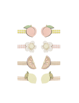 Mimi & Lula - 8 Hair Clips - Mini Citrus Peaches And Cream - Plaukų segtukas - Marga / raštuota