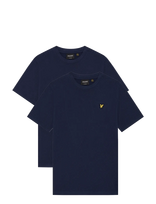 Lyle & Scott - 2-Pack Plain T-Shirt - Marškinėliai trumpomis rankovėmis - Tamsiai mėlyna