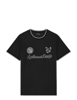 Lyle & Scott - Printed Airtex T-Shirt - Futbolo marškinėliai - Juoda
