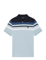 Lyle & Scott - Engineered Stripe Polo Shirt - Trumparankoviai polo marškinėliai - Mėlyna