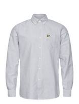 Lyle & Scott - Stripe Oxford Shirt - Laisvalaikio marškiniai - Balta
