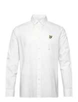 Lyle & Scott - Linen Blend Oxford Shirt - Laisvalaikio marškiniai - Balta