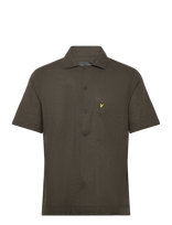 Lyle & Scott - Cuban Collar Short Sleeve Shirt - Marškiniai trumpomis rankovėmis - Chaki spalva