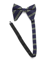 AN IVY - Striped Oversized Bow Tie - Peteliškė - Tamsiai mėlyna