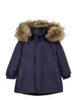 Color Kids - Baby Parka W. Fake Fur - Parka stiliaus striukė - Tamsiai mėlyna