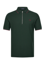 Fred Perry - Crepe Pique Polo Shirt - Marškinėliai trumpomis rankovėmis - Žalia
