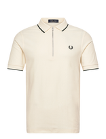 Fred Perry - Crepe Pique Polo Shirt - Marškinėliai trumpomis rankovėmis - Kreminė spalva