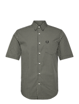 Fred Perry - Gingham S/S Shirt - Marškiniai trumpomis rankovėmis - Juoda