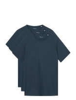 Knowledge Cotton Apparel - 3-Pack Core T-Shirt - Marškinėliai trumpomis rankovėmis - Tamsiai mėlyna
