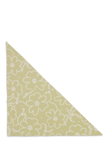 SUI AVA - Floral Broderie Bandana Scarf - Lengvas šalikas - Chaki spalva