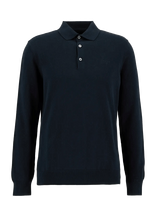 Barbour - Barbour Pima Knit Polo - Marškinėliai ilgomis rankovėmis - Tamsiai mėlyna