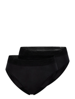 Schiesser - Rio Period Panties, 2-Pack, Lace, Black/Dark Blue - Schiesser Care - Kelnaitės - Juoda
