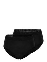 Schiesser - Retro Period Panties, 2-Pack, Lace, Black/Dark Blue - Schiesser Care - Aukšto liemens kelnaitės - Juoda