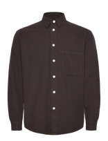 Garment Project - Relaxed Long Sleeved Shirt - Dark B - Laisvalaikio marškiniai - Ruda