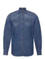 Replay - Shirt Regular - Džinsiniai marškiniai - Mėlyna