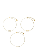 My Jewellery - Bracelet Set 3 Hearts - Apyrankė - Aukso