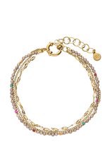 My Jewellery - Bracelet 3 Layers Taupe - Apyrankė - Aukso