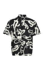Jack & Jones - Jormontauk Aop Shirt Ss - Marškiniai trumpomis rankovėmis - Juoda