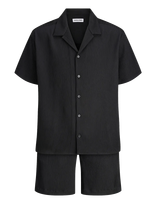 Jack & Jones - Jjeharrison Resort Shirt Ss Sn Set Mp - Marškiniai trumpomis rankovėmis - Juoda
