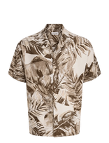 Jack & Jones - Jjejeff Resort Aop Shirt S/S Ln - Laisvalaikio marškiniai - Ruda