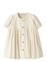 Lil'Atelier - Nmfflores Ss Dress Lil - Suknelė trumpomis rankovėmis kūdikiui - Kreminė spalva