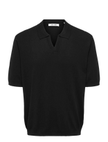 ONLY & SONS - Onswyler Life Rlx 12 Ss Split Knit Noos - Megzti polo marškinėliai trumpomis rankovėmis - Juoda