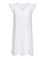 ONLY Carmakoma - Cartulum Emb S/S Dress Wvn - Trumpa suknelė - Balta