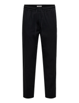 ONLY & SONS - Onsreid Linus Tapered 0571 Slub Pant - Laisvalaiko marškiniai - Juoda
