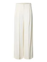 Selected - Slfextra Wide Ellie Hw Pant - Plačios kelnės - Kreminė spalva