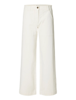 Selected - Slfwide Hotel Amour Mw Pant - Plačios kelnės - Kreminė spalva