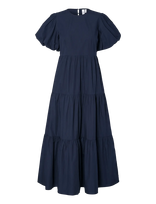 YAS - Yascolea Ss Ankle Dress S. Noos - Ilga suknelė - Tamsiai mėlyna