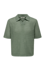 ONLY & SONS - Onsnyle 5 Ss Split Polo Knit Cs - Megzti polo marškinėliai trumpomis rankovėmis - Chaki spalva