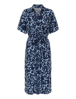 ONLY - Onlyasmin S/S Shirt Dress Wvn Noos - Iki kelių ir midi suknelės - Tamsiai mėlyna