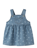 Name It - Nbfmille Aop Dnm Bibskirt 2224-To F - Kūdikių suknelė be rankovių - Mėlyna