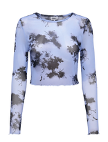 Only Maternity - Olmloura Mesh Line L/S O-Neck Top Jrs - Ilgarankoviai trumpi marškinėliai - Mėlyna