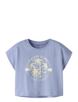 Name It - Nkfvilma Capsl Crop Top F1 Noos - Marškinėliai trumpomis rankovėmis - Mėlyna