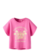 Name It - Nkfvilma Capsl Crop Top F1 Noos - Marškinėliai trumpomis rankovėmis - Rožinė