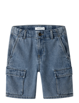 Name It - Nkmryan L Dnm Cargo Shorts 8250-Oz - Cargo šortai - Mėlyna