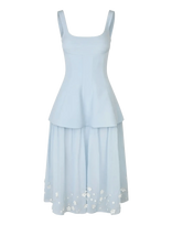 STINE GOYA - Embellished Crepe, Elevated Bustier Dress - Iki kelių ir midi suknelės - Mėlyna