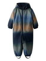 Name It - Nmmpsnow10 Suit Aop Flow Fo - Minkštas kombinezonas - Mėlyna